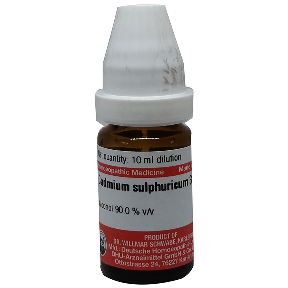Dr Willmar Schwabe Germany Cadmium Sulphuricum Dilution 30 bottle of 10 ml Dilution