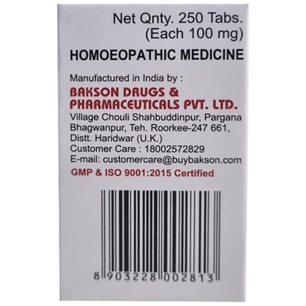 Bakson's Homeopathy Calcarea Fluorica Biochemic Tablet 6X bottle of 25 gm Biochemic Tablet