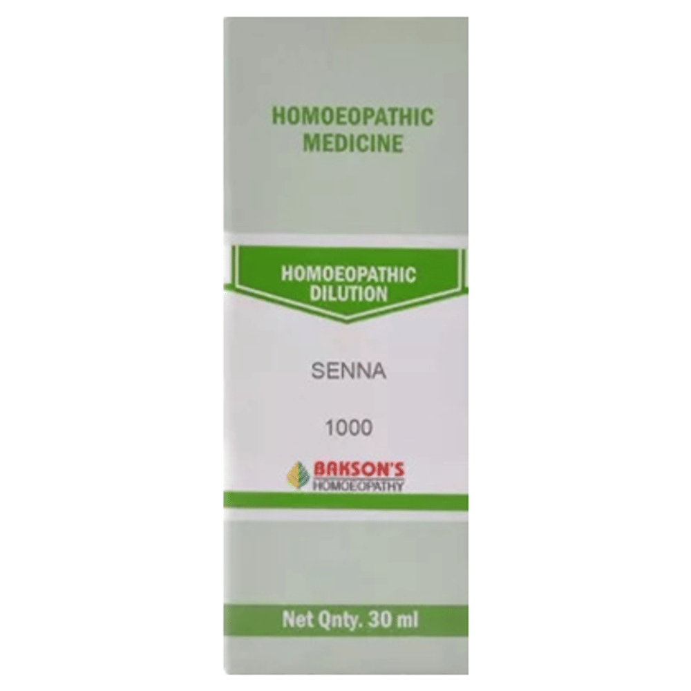 Bakson's Homeopathy Senna Dilution 1000 CH bottle of 30 ml Dilution