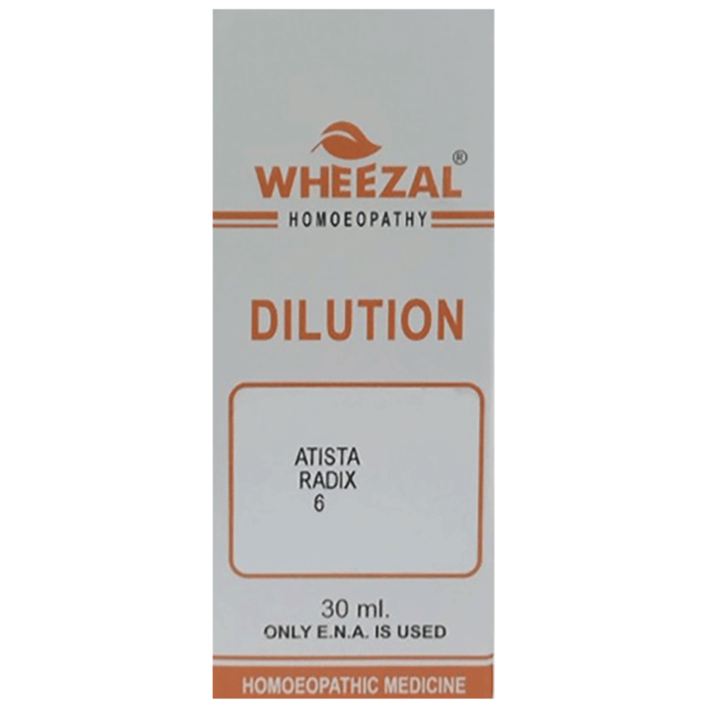 Wheezal Asita Radix Dilution 6 bottle of 30 ml Dilution