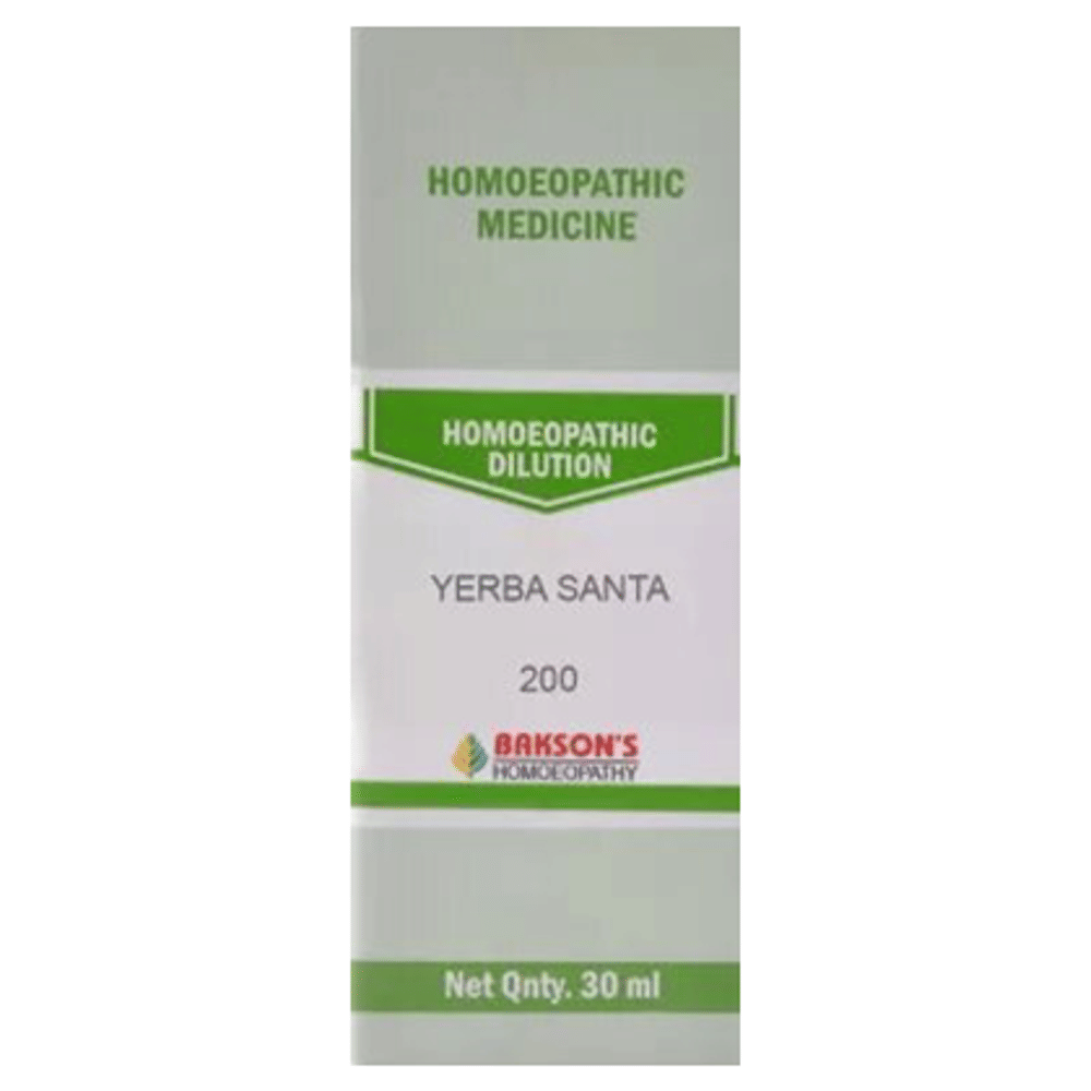 Bakson's Homeopathy Yerba Santa  Dilution 200 bottle of 30 ml Dilution