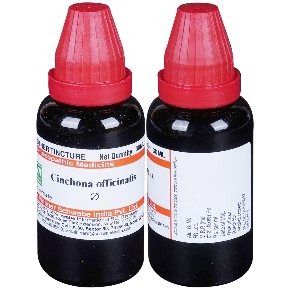 Dr Willmar Schwabe India Cinchona Officinalis Mother Tincture Q bottle of 30 ml Mother Tincture