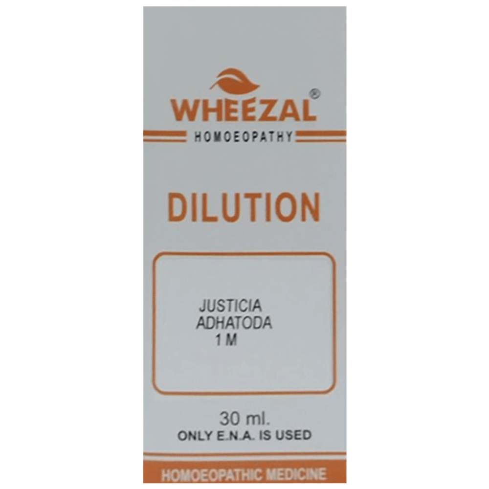 Wheezal Justicia Adhatoda Dilution 1M bottle of 30 ml Dilution