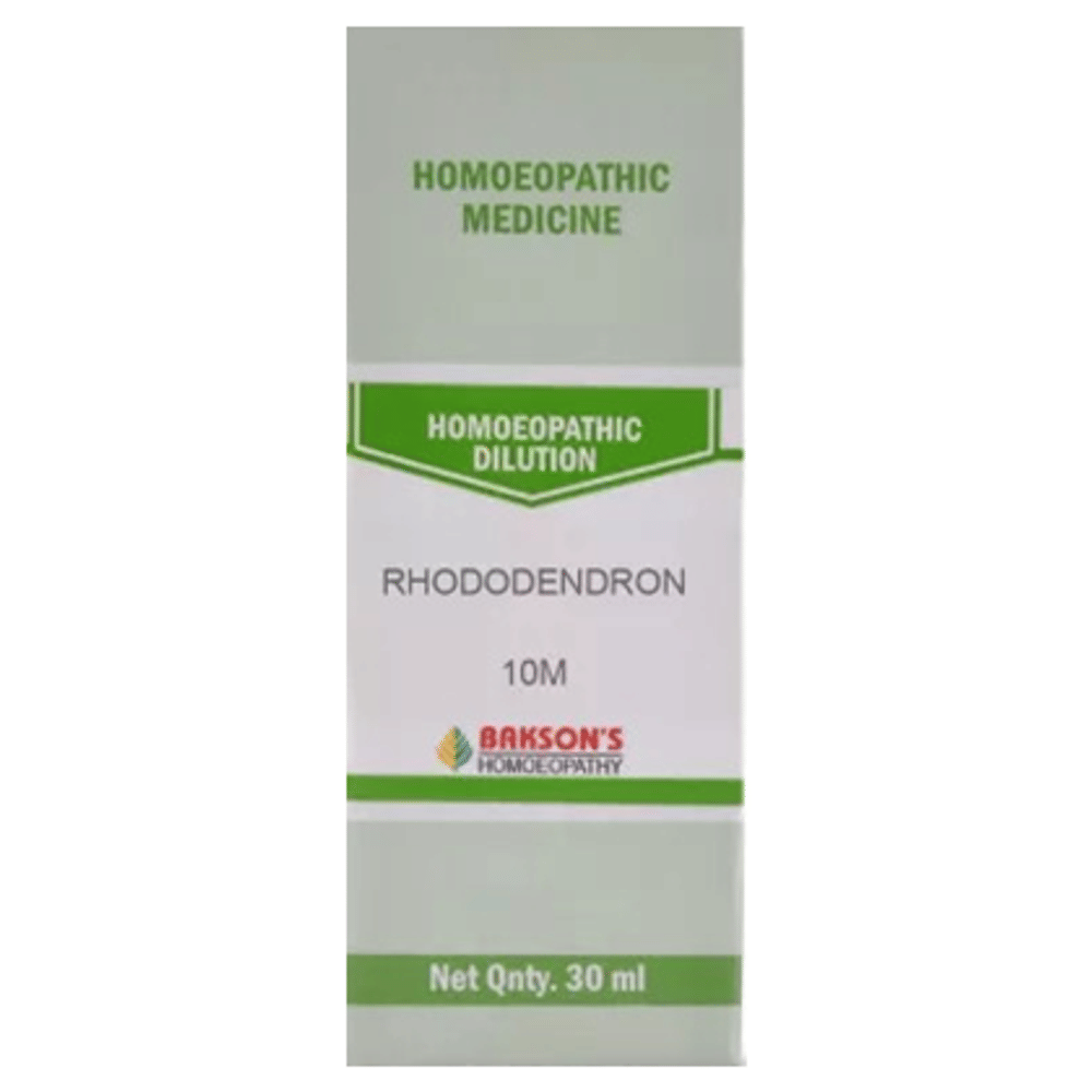 Bakson's Homeopathy Rhododendron Dilution 10M bottle of 30 ml Dilution