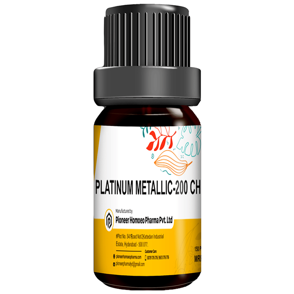 Pioneer Pharma Platinum Metallic  Globules Pellet Multidose Pills 200 CH bottle of 150 tablets