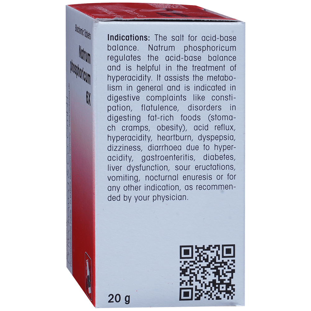 Dr. Reckeweg Natrum Phosphoricum Biochemic Tablet 6X bottle of 20 gm Biochemic Tablet