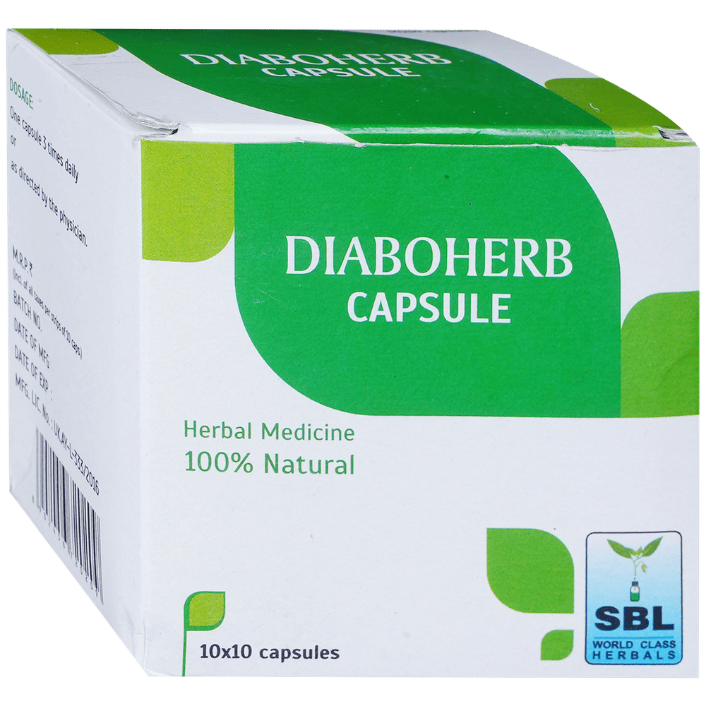 SBL Diaboherb Capsule box of 100 capsules SBL Diaboherb Capsule box of 100 capsules