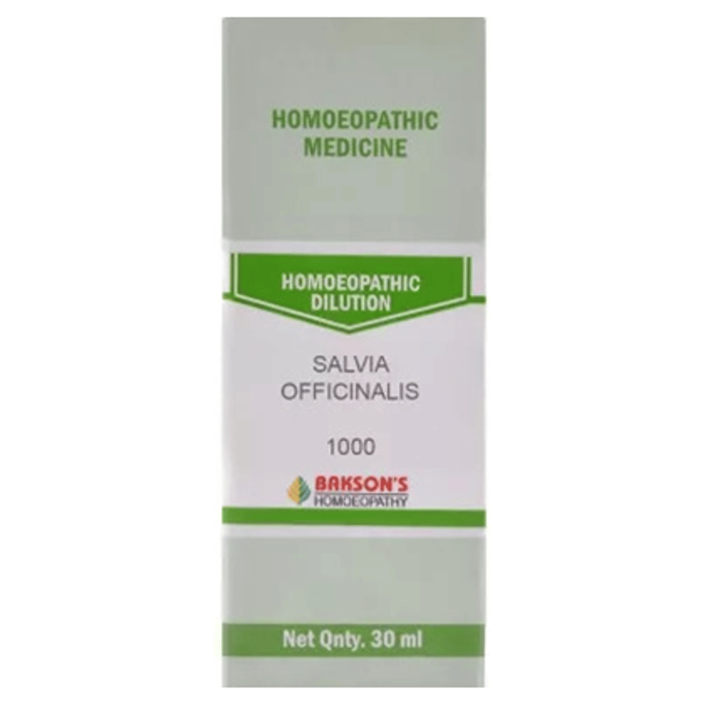 Bakson's Homeopathy Salvia Officinalis Dilution 1000 CH bottle of 30 ml Dilution