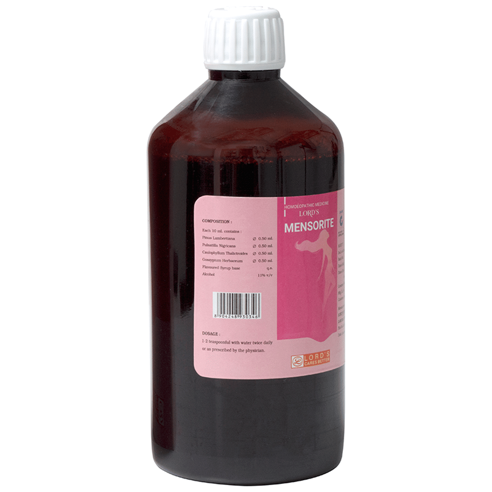 Lord's Mensorite Syrup bottle of 450 ml Syrup Lord's Mensorite Syrup bottle of 450 ml Syrup