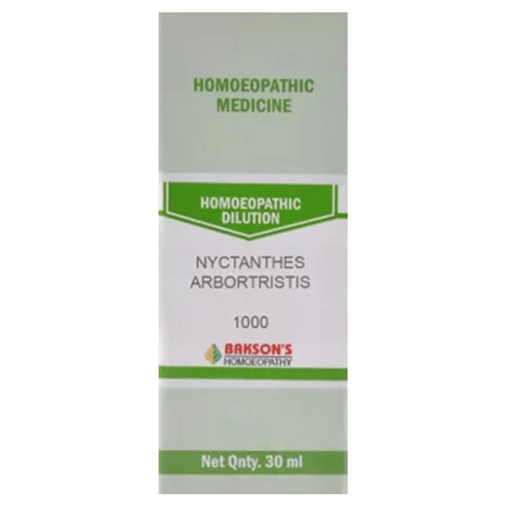 Bakson's Homeopathy Nyctanthes Arbortristis Dilution 1000 CH bottle of 30 ml Dilution
