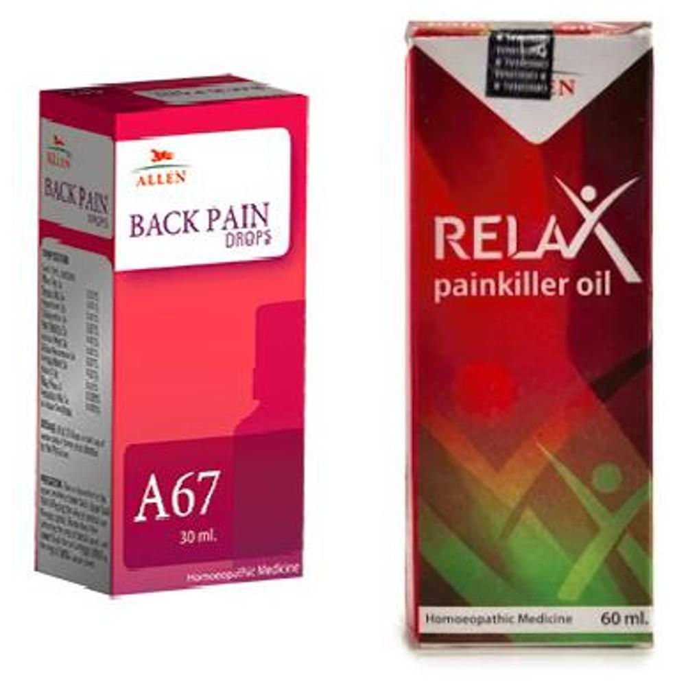 Allen Back Pain Care Combo (A67 + Relax Pain Killer Oil) packet of 1 Kit