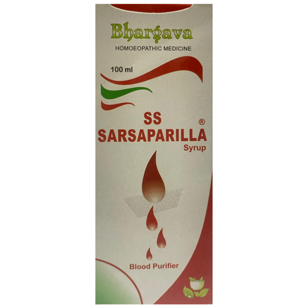 Bhargava S S Sarsaparilla Syrup bottle of 100 ml Syrup