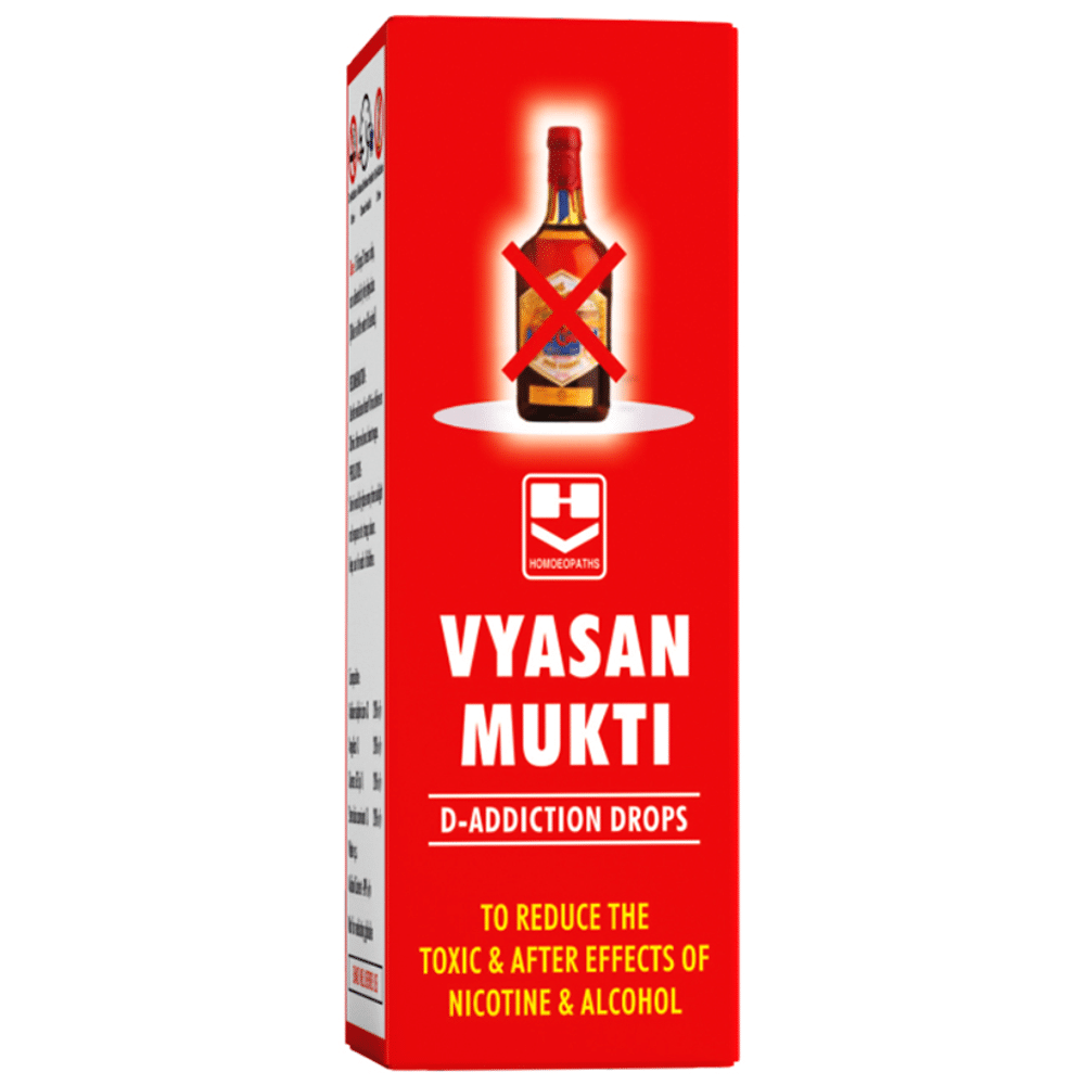 Homeopaths Vyasan Mukti D-Addiction Drop (30ml Each) box of 1 Bottle
