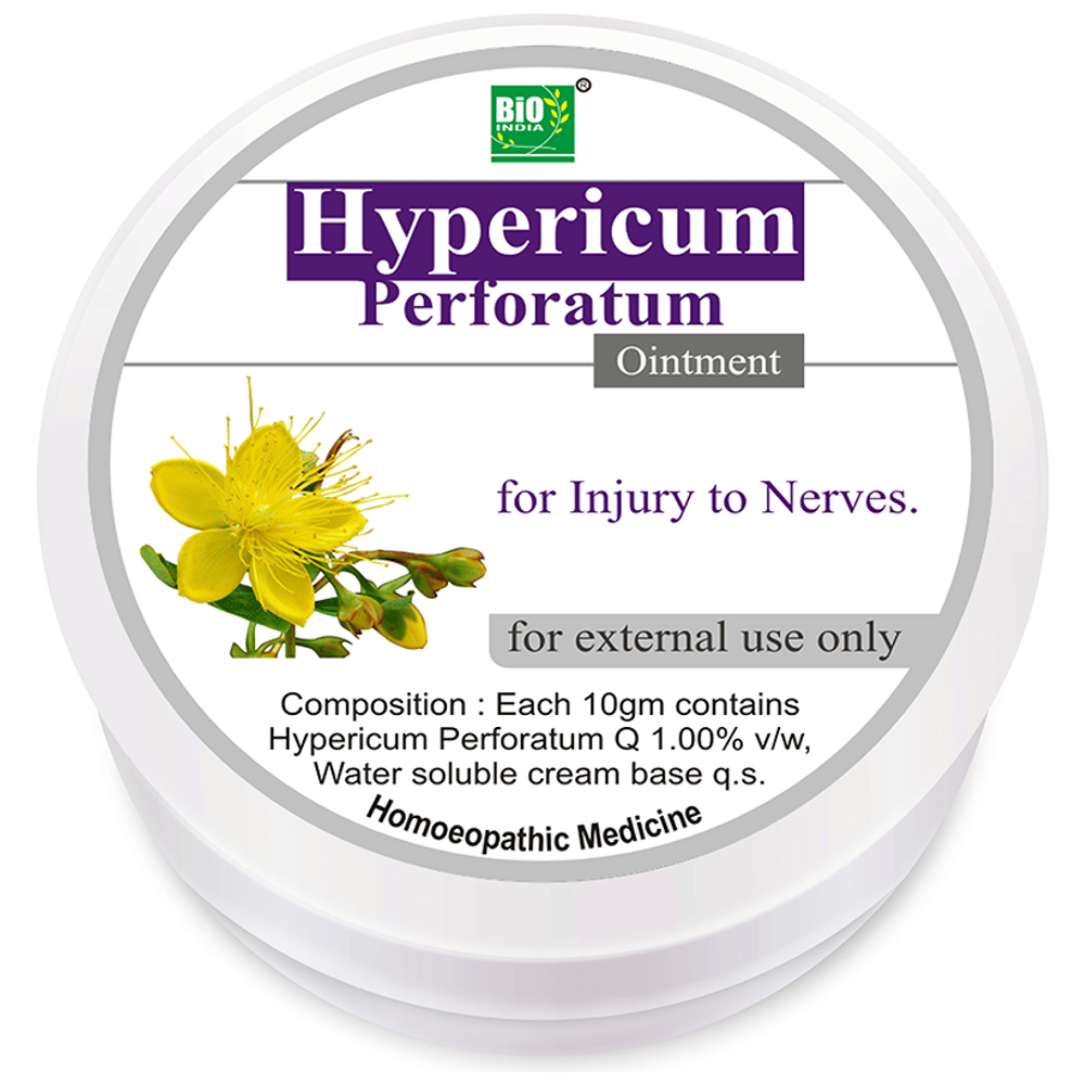 Bio India Hypericum Perforatum Ointment jar of 30 gm Ointment