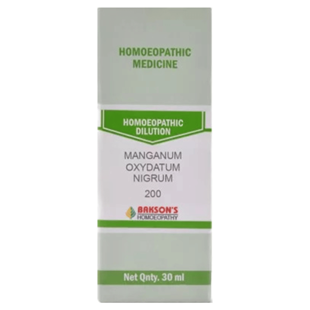Bakson's Homeopathy Manganum Oxydatum Nigrum Dilution 200 bottle of 30 ml Dilution