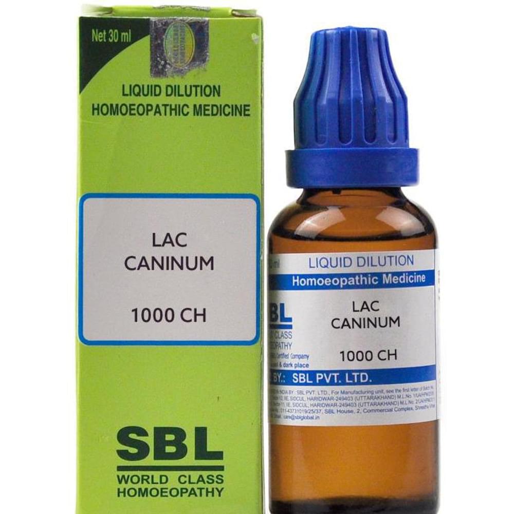 SBL Lac Caninum Dilution 1000 CH bottle of 30 ml Dilution
