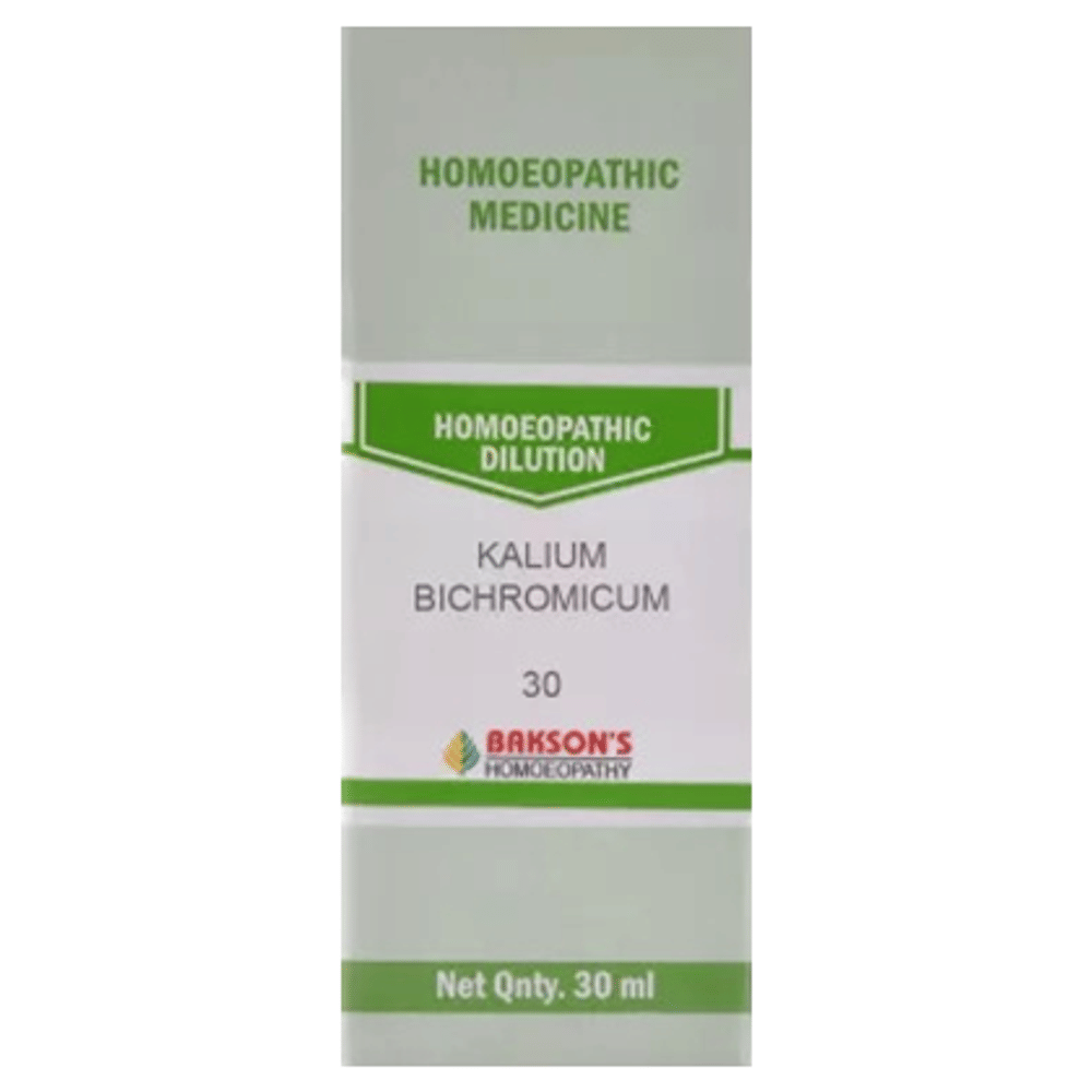 Bakson's Homeopathy Kalium Bichromicum Dilution 30 bottle of 30 ml Dilution