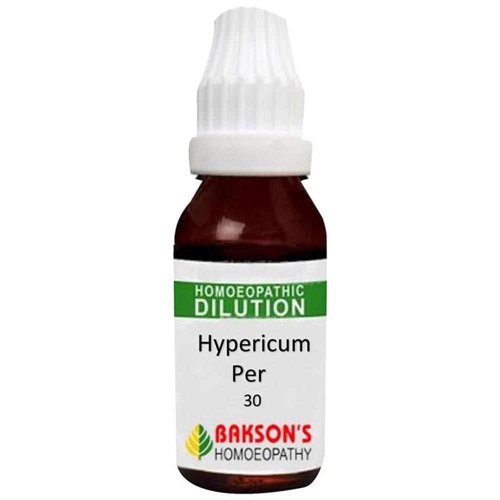 Bakson's Homeopathy Hypericum Per Dilution 30 CH bottle of 30 ml Dilution