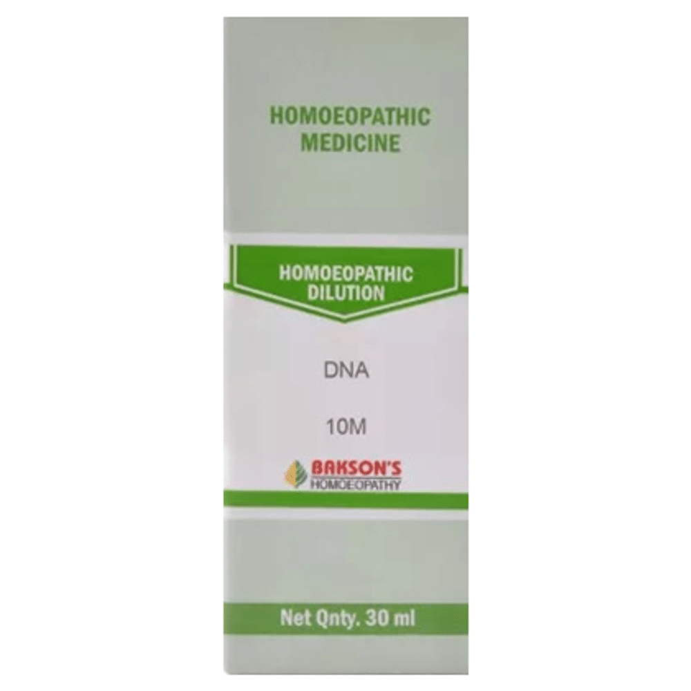Bakson's Homeopathy DNA Dilution 10M bottle of 30 ml Dilution