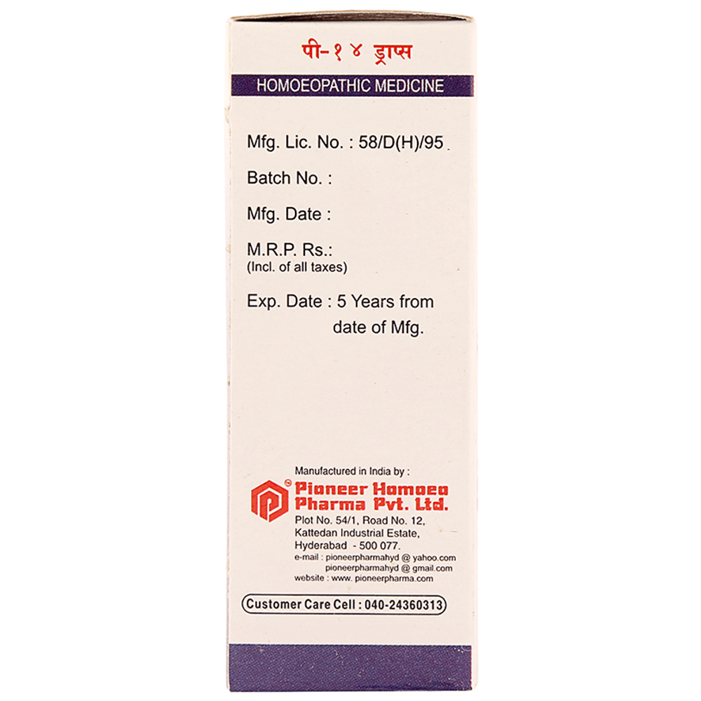 Pioneer Pharma P14 Migraine Drop bottle of 30 ml Drop