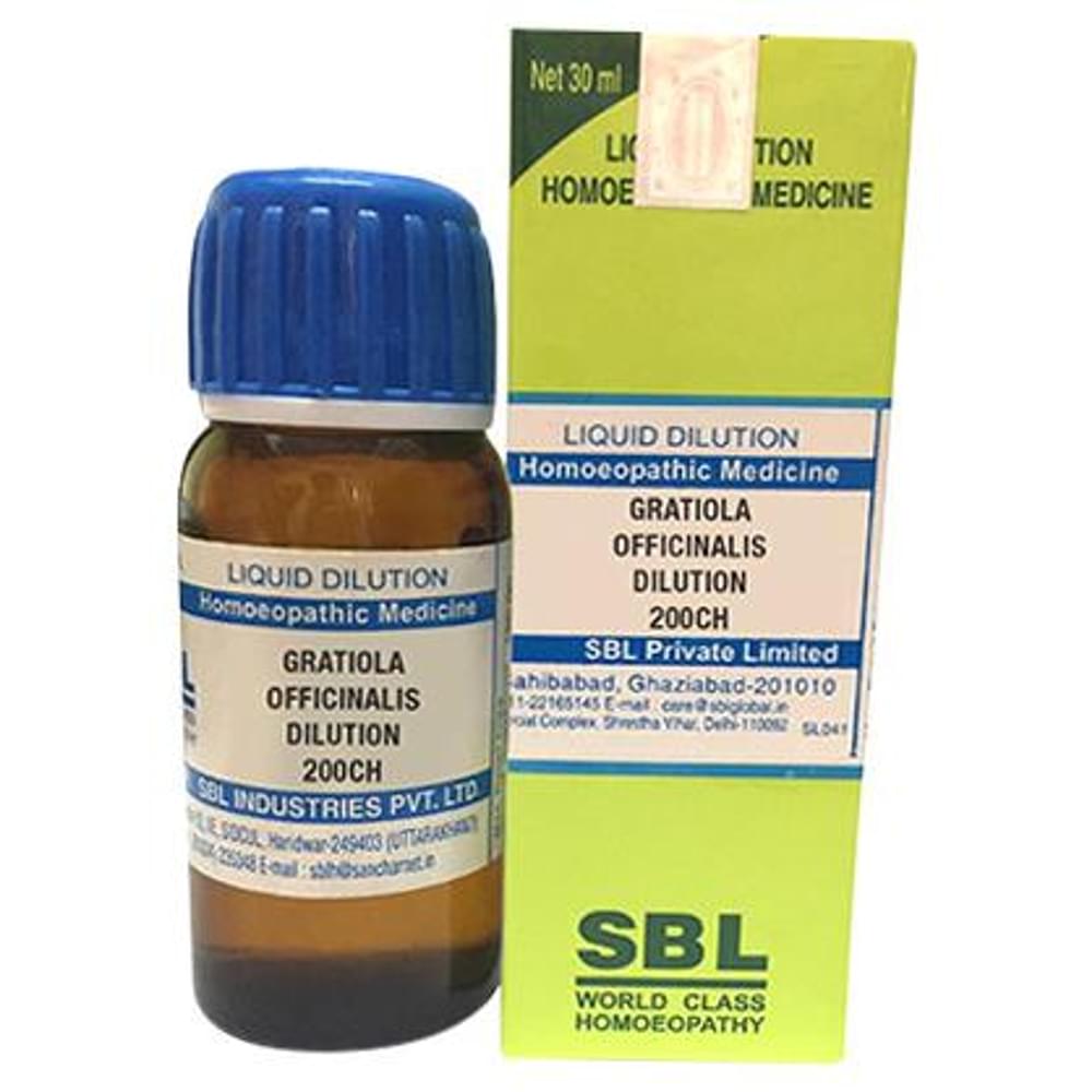 SBL Gratiola Officinalis Dilution 200 CH bottle of 30 ml Dilution SBL Gratiola Officinalis Dilution 200 CH bottle of 30 ml Dilution