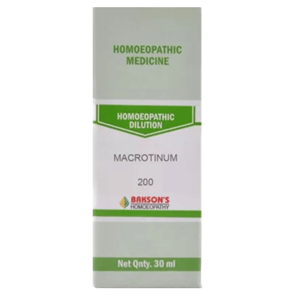 Bakson's Homeopathy Macrotinum Dilution 200 bottle of 30 ml Dilution