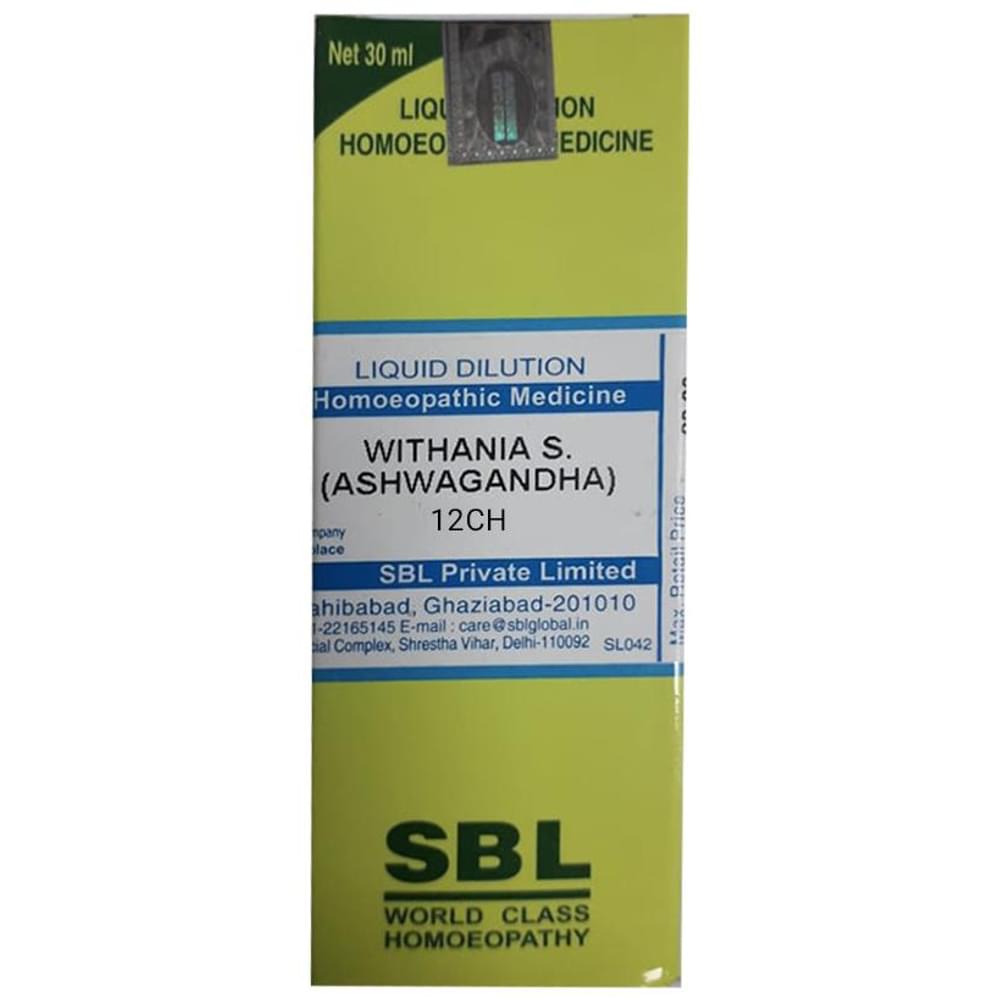 SBL Withania S (Ashwagandha) Dilution 12 CH bottle of 30 ml Dilution