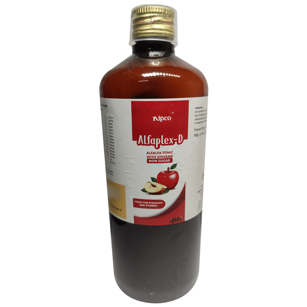 Nipco Alfaplex-D Alfalfa Tonic with Ginseng bottle of 450 ml Tonic