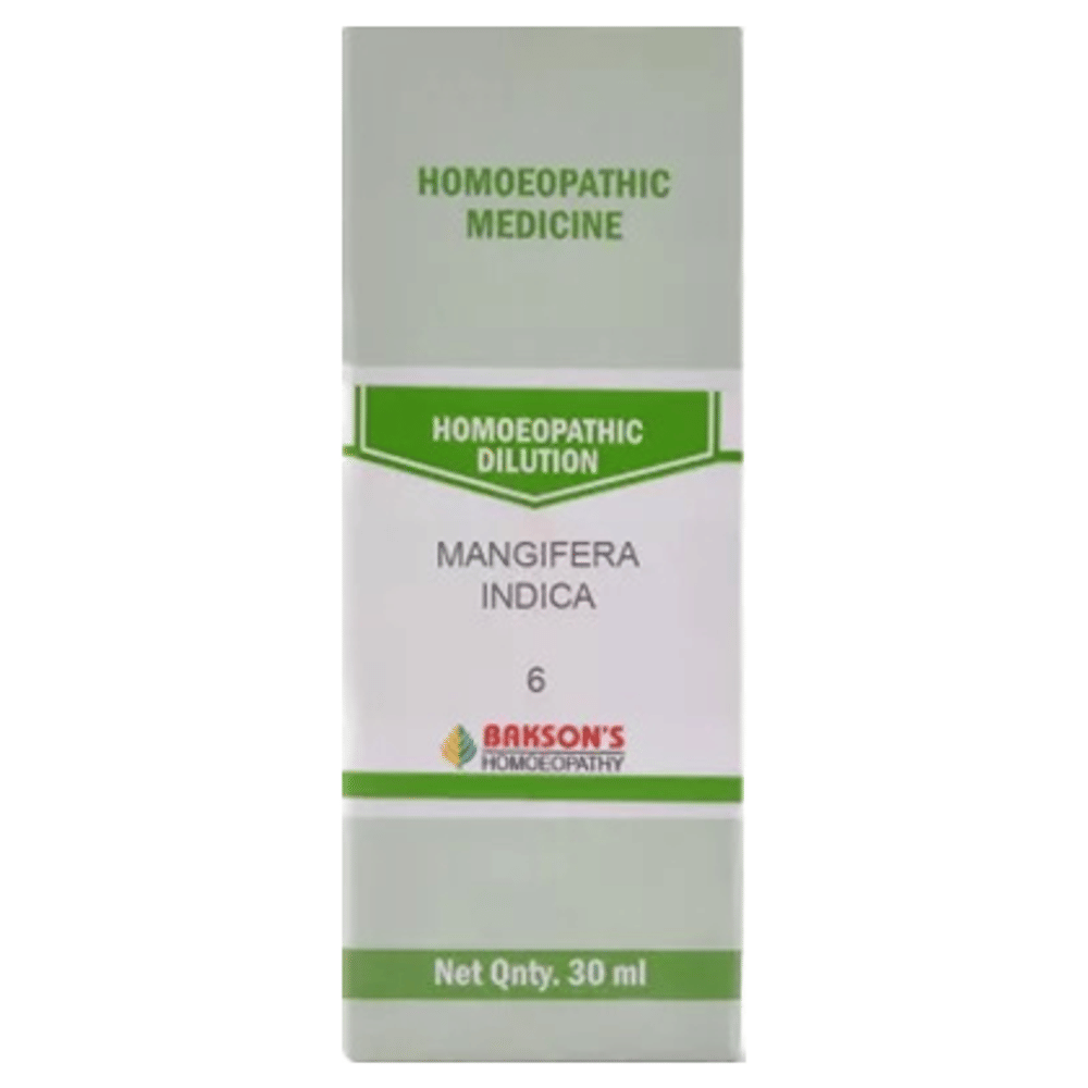 Bakson's Homeopathy Mangifera Indica Dilution 6 CH bottle of 30 ml Dilution
