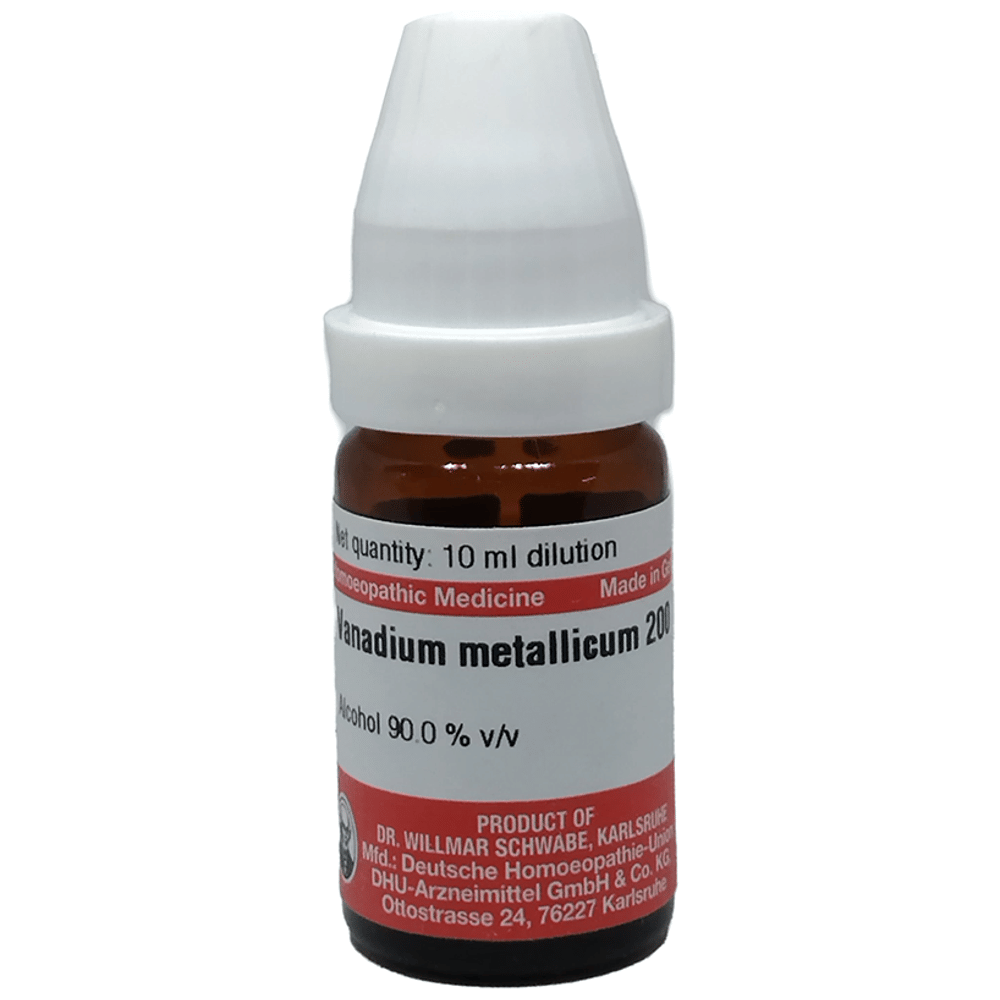 Dr Willmar Schwabe Germany Vanadium Metallicum Dilution 200 bottle of 10 ml Dilution