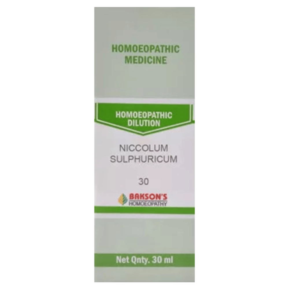 Bakson's Homeopathy Niccolum Sulphuricum Dilution 30 bottle of 30 ml Dilution Bakson's Homeopathy Niccolum Sulphuricum Dilution 30 bottle of 30 ml Dilution
