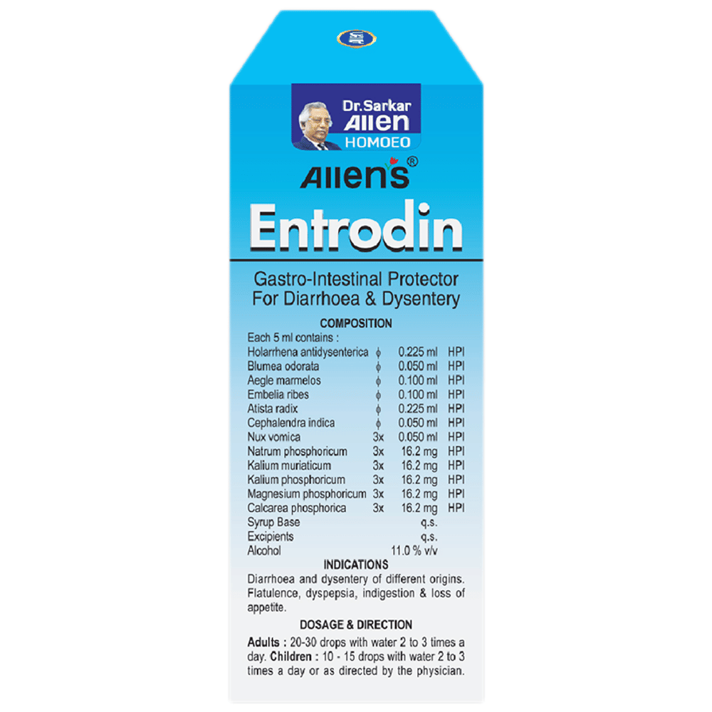 Allen's Entrodin Syrup (60ml Each) combo pack of 2 bottles Allen's Entrodin Syrup (60ml Each) combo pack of 2 bottles
