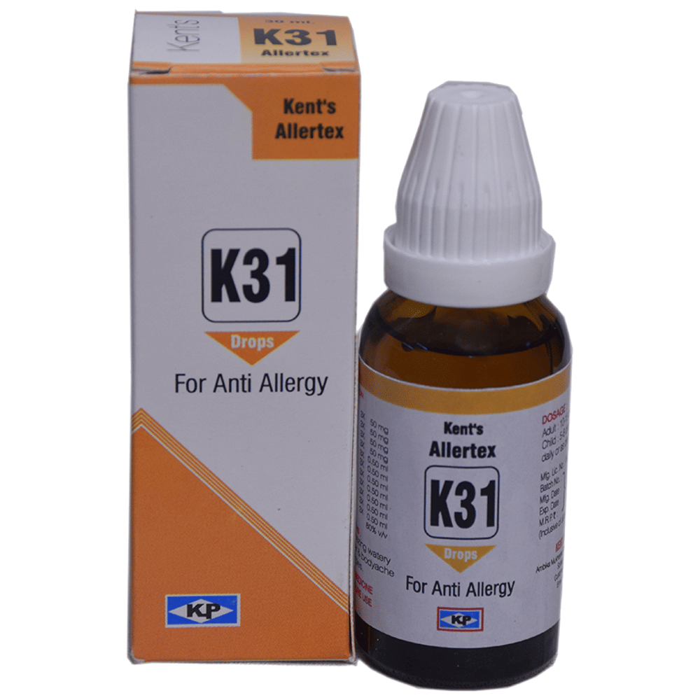 Kent's K31 Anti Allergy Oral Drops bottle of 30 ml Oral Drops