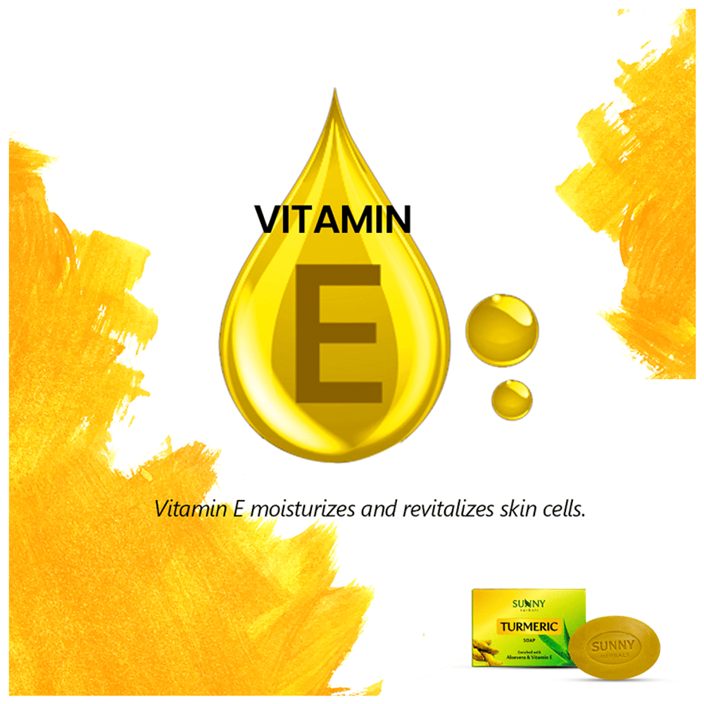 Sunny Herbals Turmeric Soap packet of 75 gm Soap