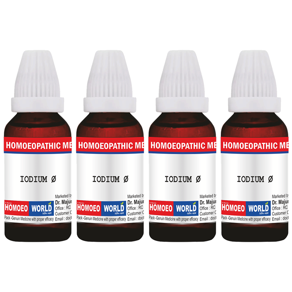 Dr. Majumder Homeo World Iodium Mother Tincture (30ml Each) Q combo pack of 4 bottles