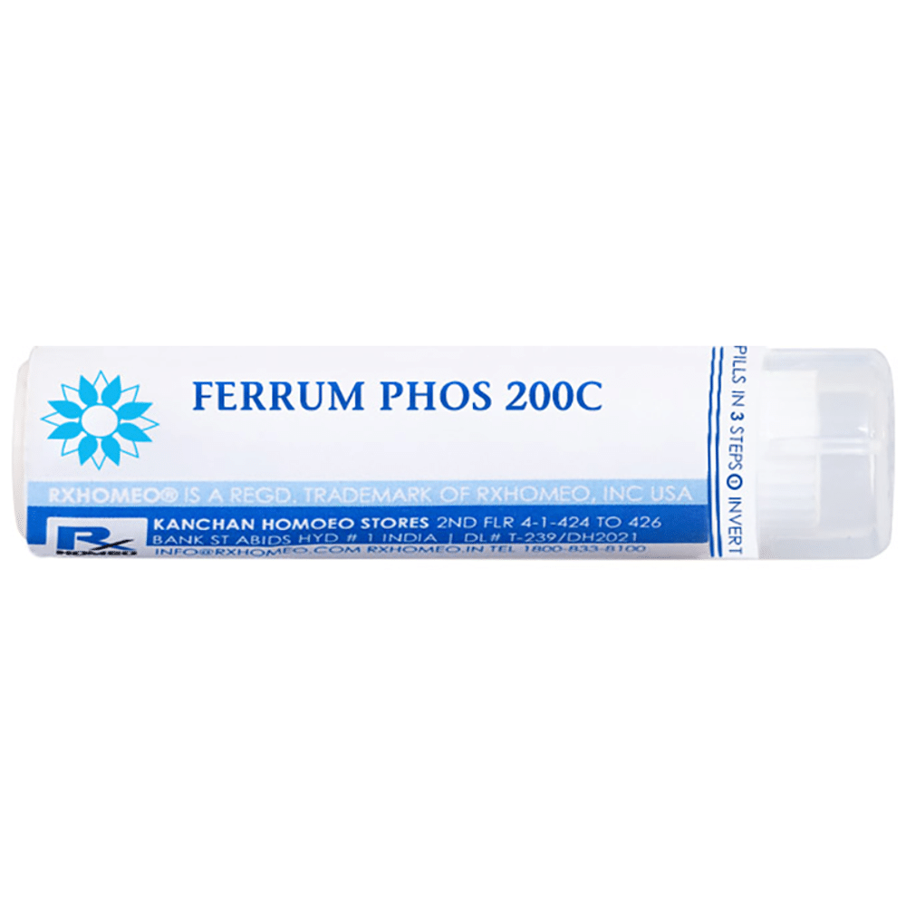 Rxhomeo  Ferrum Phos 200C bottle of 250 pellets