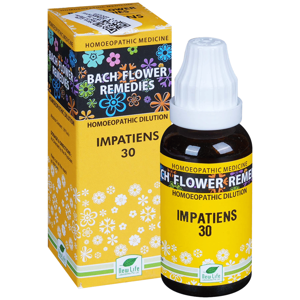 New Life Bach Flower Impatiens 30 bottle of 30 ml Dilution