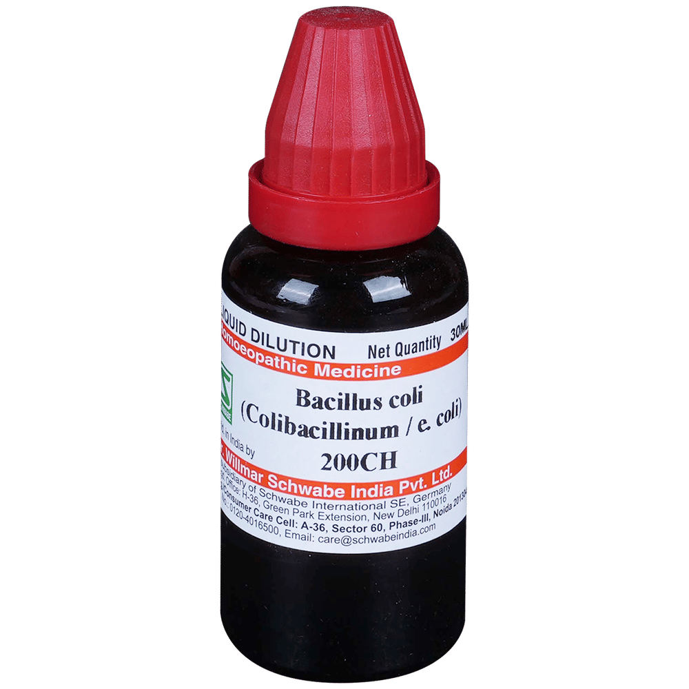 Dr Willmar Schwabe India Bacillus Coli Dilution 200 CH bottle of 30 ml Dilution