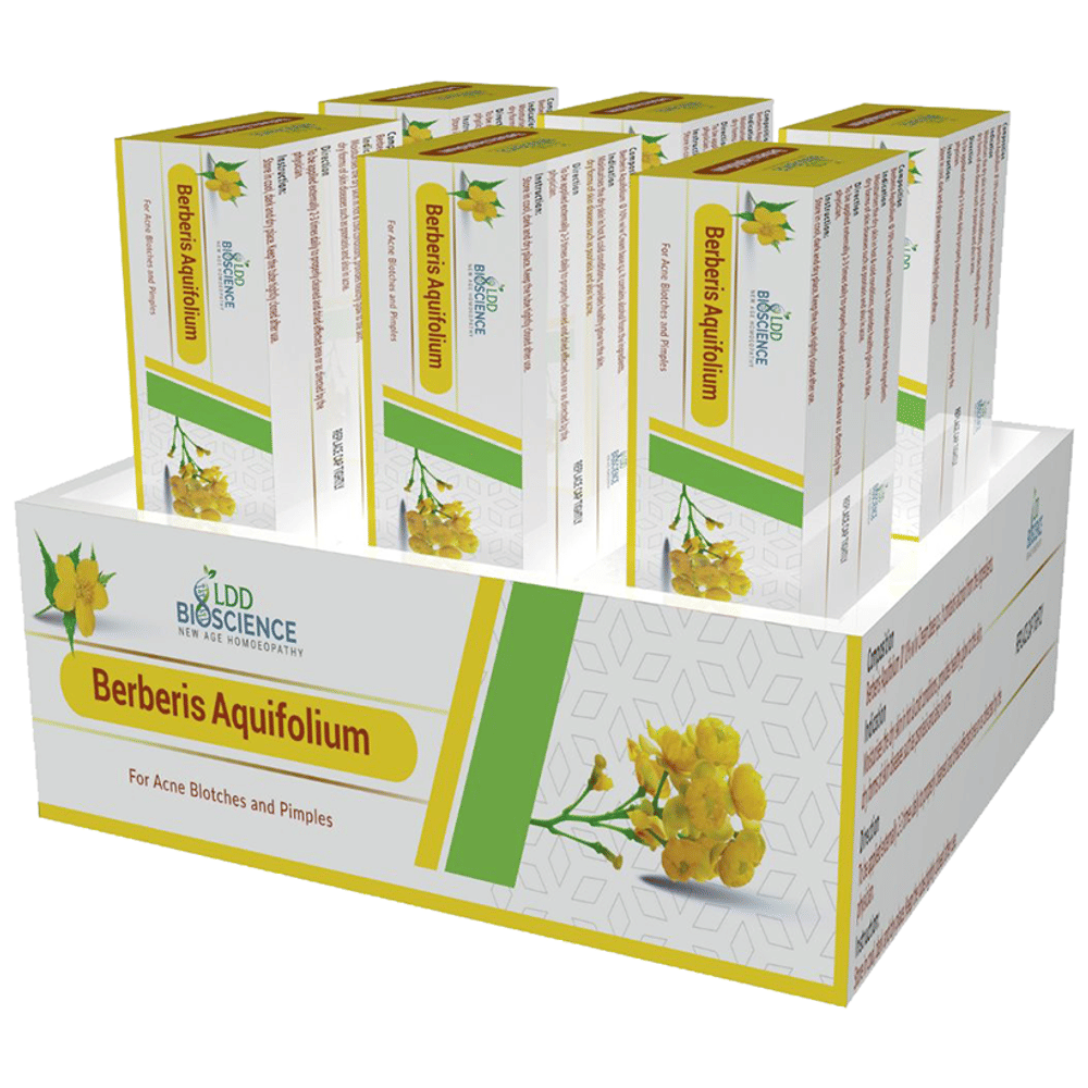 LDD Bioscience Berberis Aquifolium Cream (25gm Each) Buy 5 get 1 Free combo pack of 6 boxes