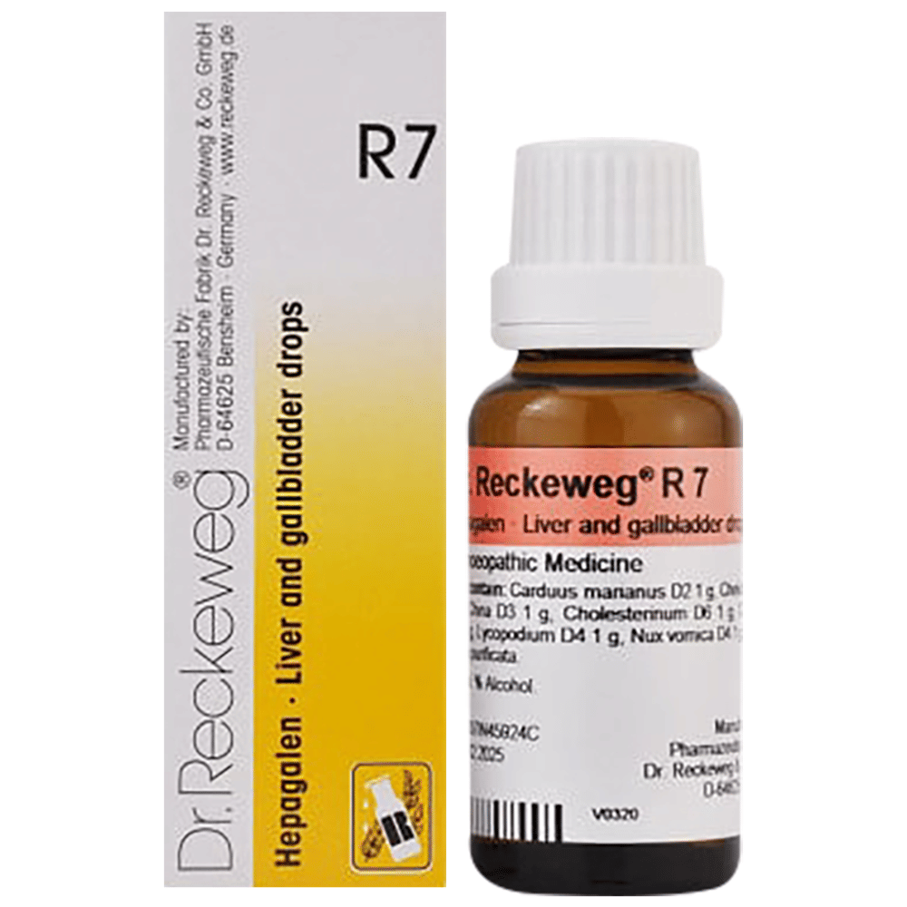 Dr. Reckeweg R7 Liver and Gallbladder Drop | For Liver Care bottle of 22 ml Drop Dr. Reckeweg R7 Liver and Gallbladder Drop | For Liver Care bottle of 22 ml Drop