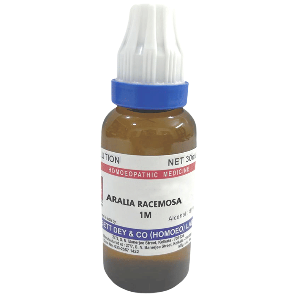 Sett Dey Aralia Racemosa Dilution 1M bottle of 30 ml Dilution