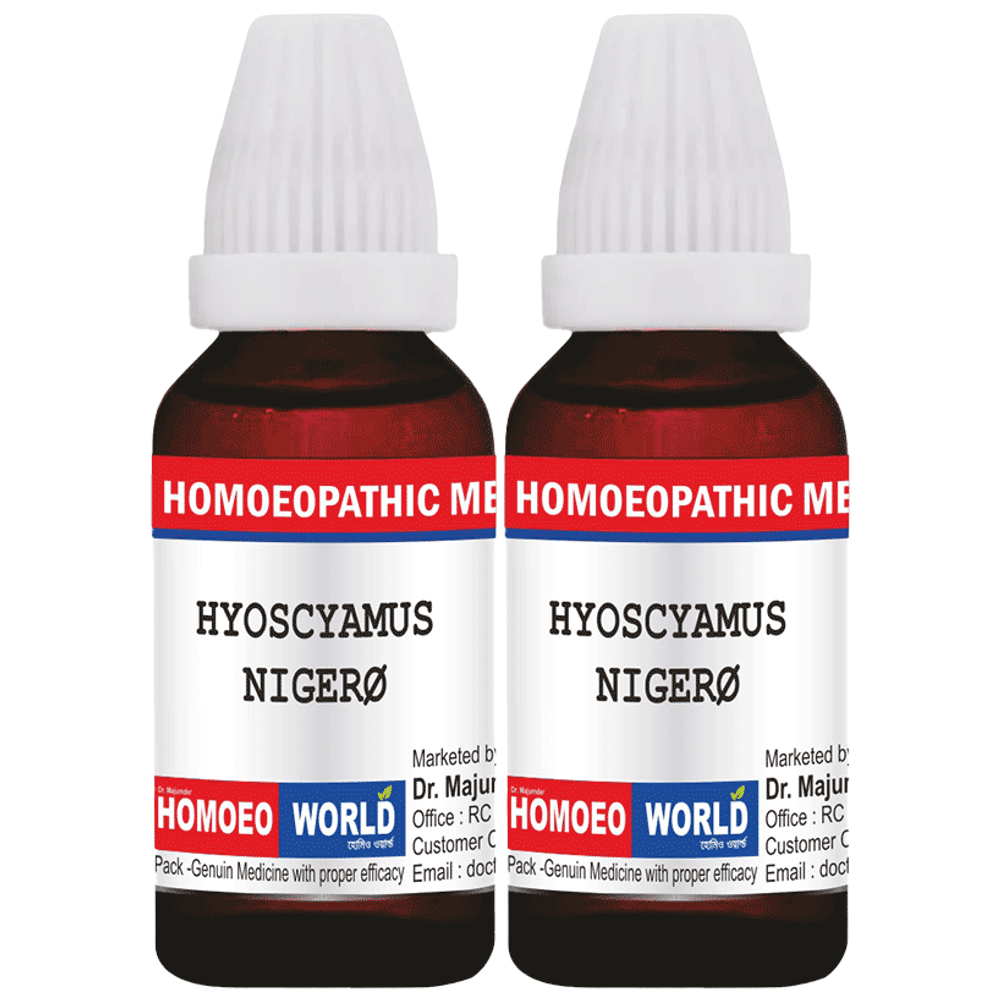 Dr. Majumder Homeo World Hyoscyamus Niger Mother Tincture (30ml Each) Q combo pack of 2 bottles