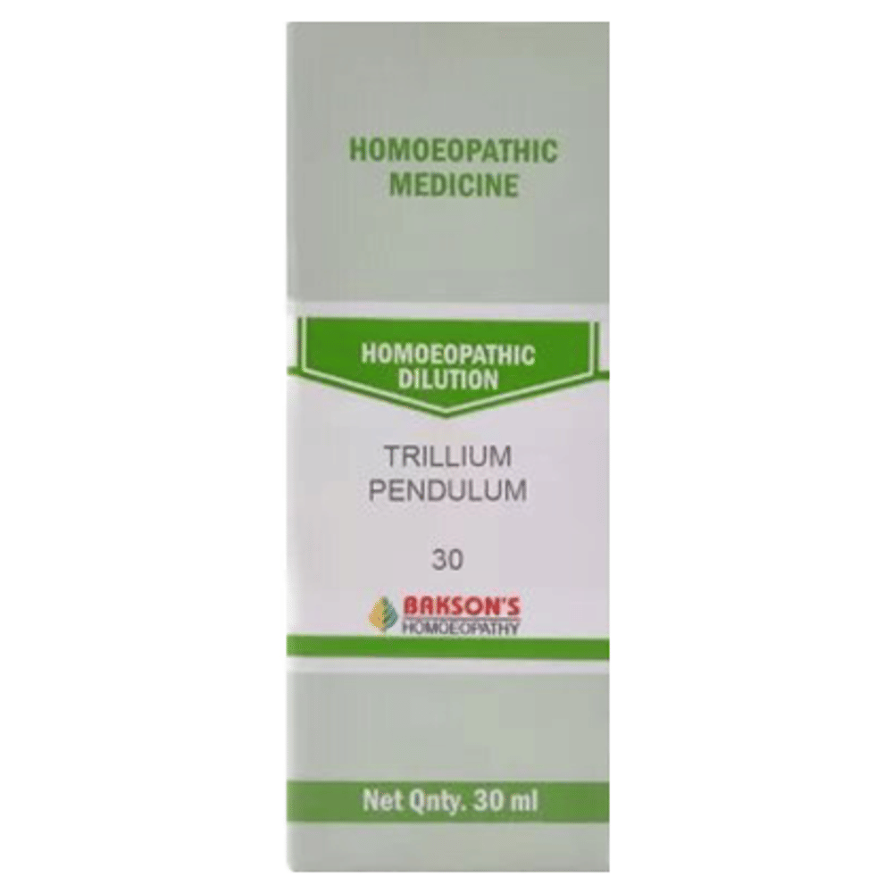 Bakson's Homeopathy Trillium Pendulum Dilution 30 bottle of 30 ml Dilution Bakson's Homeopathy Trillium Pendulum Dilution 30 bottle of 30 ml Dilution