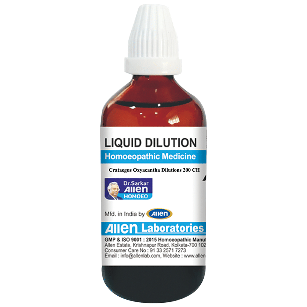 Allen Laboratories Crataegus Oxyacantha Liquid Dilution 200 CH bottle of 30 ml Dilution