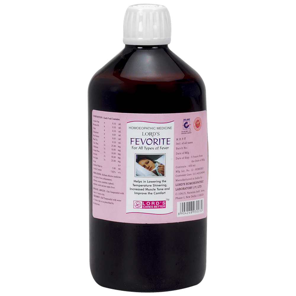 Lord's Fevorite Syrup bottle of 450 ml Syrup