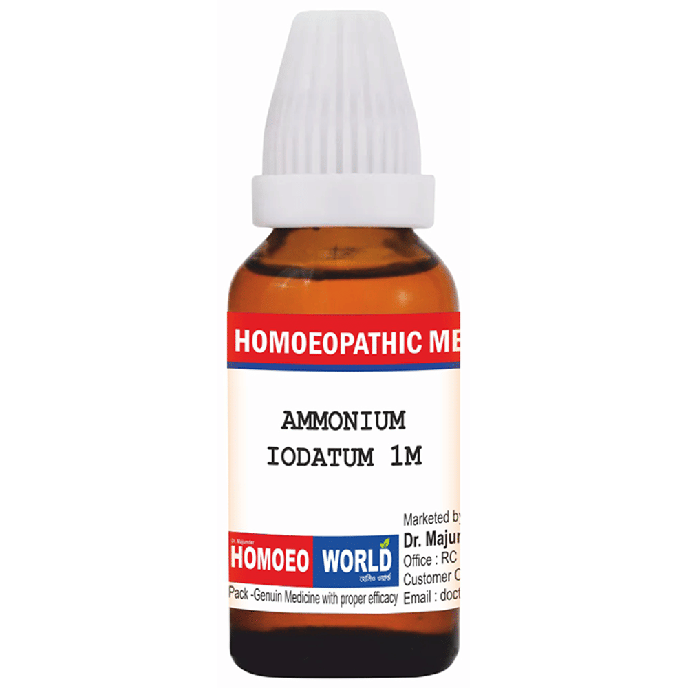 Dr. Majumder Homeo World Ammonium Iodatum Dilution (30 ml Each) 1M box of 1 Bottle