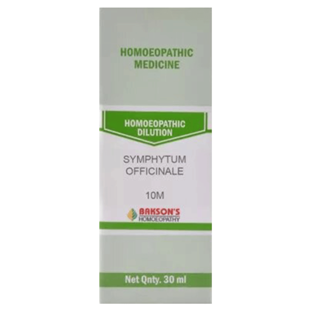 Bakson's Homeopathy Symphytum Officinale Dilution 10M bottle of 30 ml Dilution Bakson's Homeopathy Symphytum Officinale Dilution 10M bottle of 30 ml Dilution