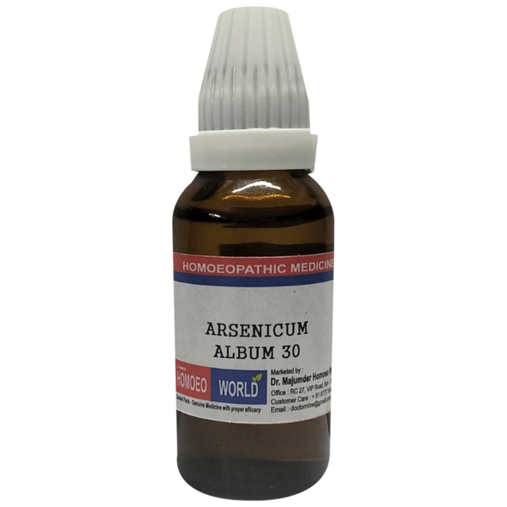 Dr. Majumder Homeo World Arsenicum Album Dilution 30 (30ml Each) combo pack of 3 bottles