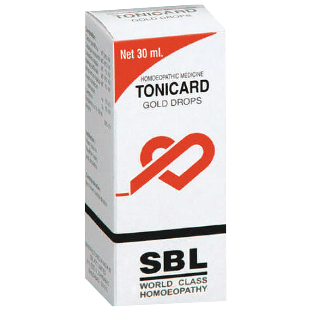 SBL Tonicard Gold Drop Homeopathic Medicine bottle of 30 ml Drop