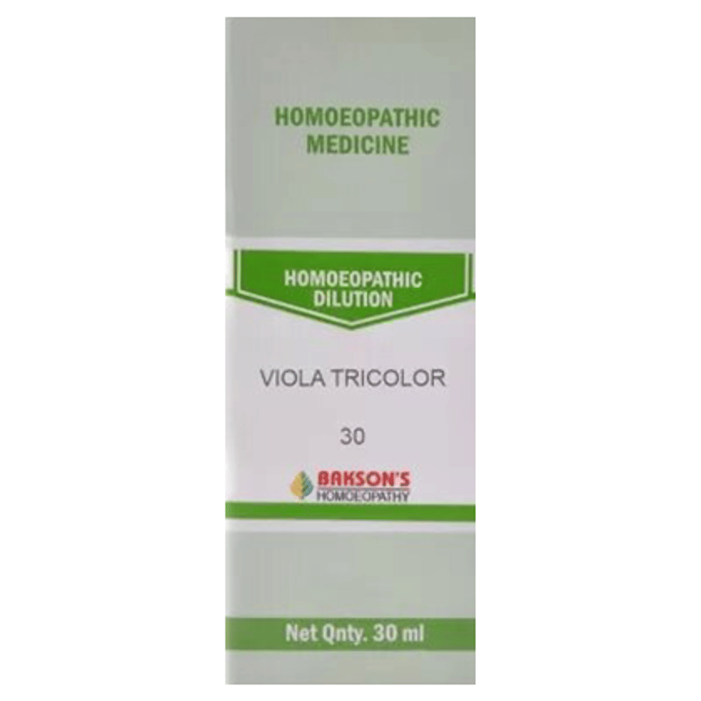 Bakson's Homeopathy Viola Tricolor  Dilution 30 bottle of 30 ml Dilution